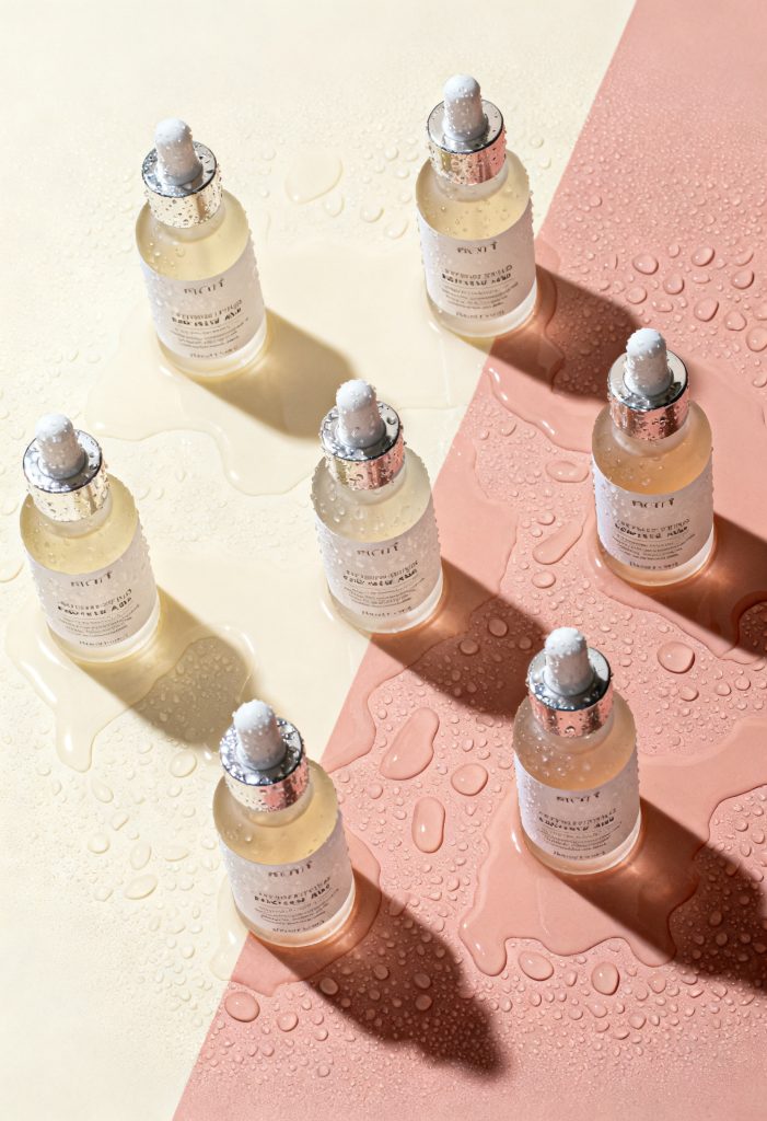 Chemical exfoliant serum bottles, AHA BHA PHA