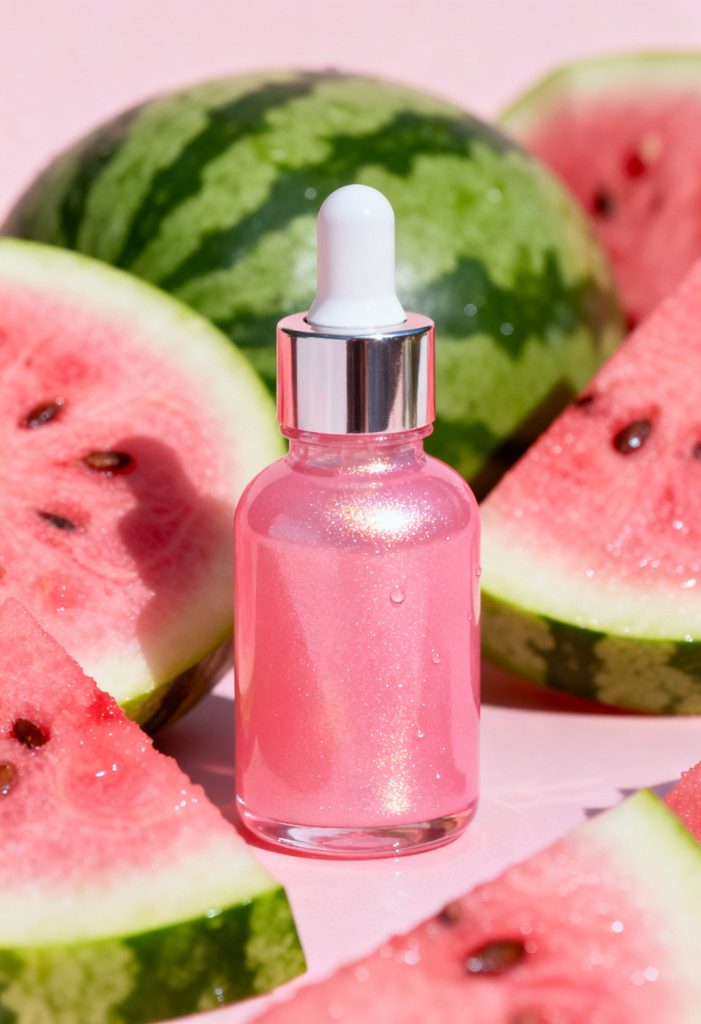 Watermelon glow niacinamide dew drops serum bottle